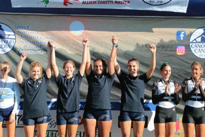 Per la Canottieri Garda un doppio titolo italiano con il quattro di coppia Under 18