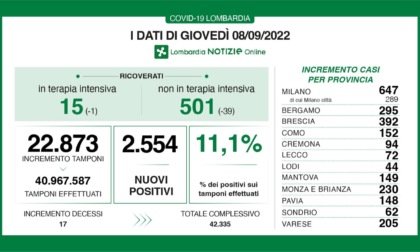 Covid: 392 nuovi contagiati nel Bresciano, 2.554 in Lombardia e 17.550 in Italia