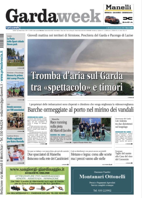 Gardaweek è in edicola. La prima pagina versione bresciana