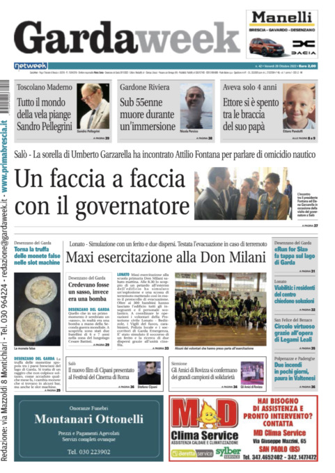 Gardaweek è in edicola. La prima pagina versione bresciana