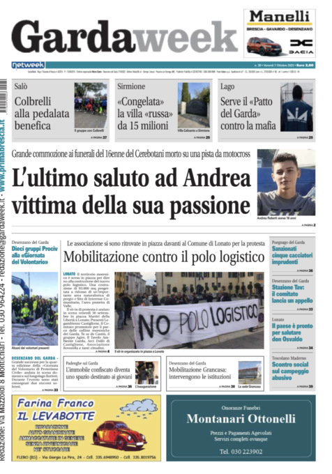 Gardaweek è in edicola. La prima pagina versione bresciana