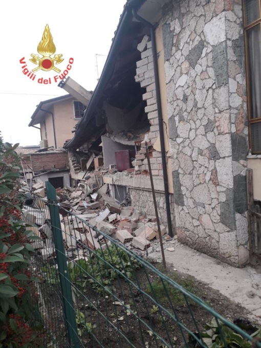 Crolla un’abitazione a Bagnolo Mella a seguito di un’esplosione