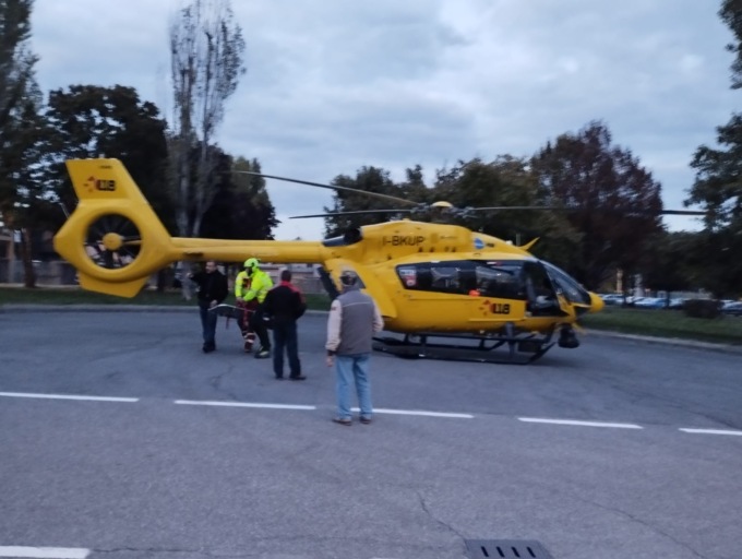 Infortunio sul lavoro, arriva l’elisoccorso