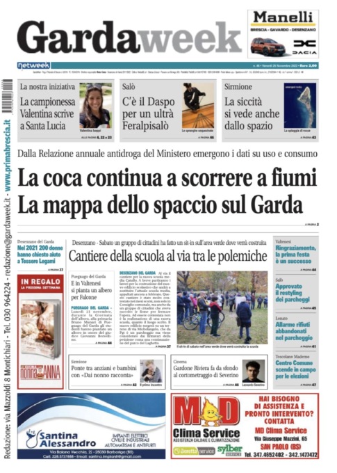 Gardaweek è in edicola. La prima pagina versione bresciana