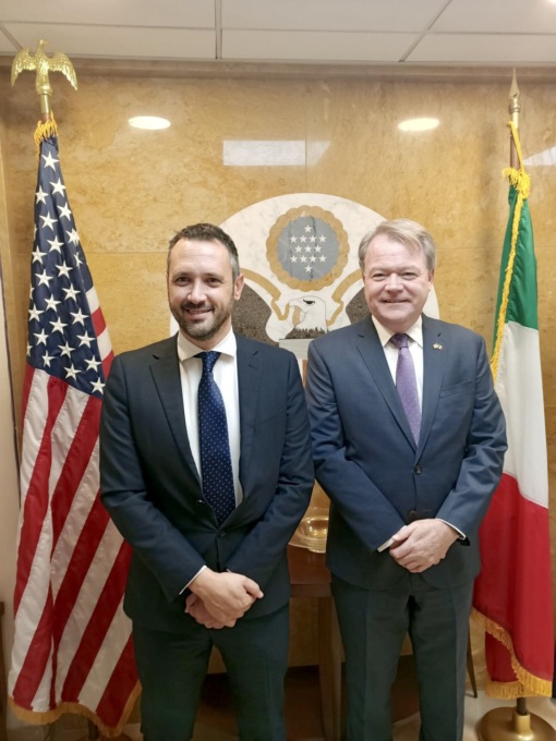 Il Sottosegretario regionale Barucco incontra il Console Generale degli Stati Uniti