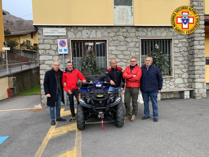 Regalo di Natale per la stazione di Media Valle del Cnsas, è arrivato un quad