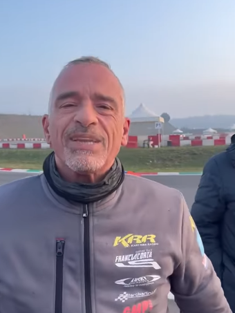 Eros Ramazzotti al Franciacorta Karting Track