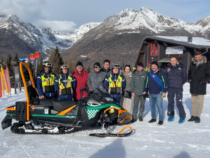 Nuova motoslitta della Polizia Provinciale e attività di soccorso in pista: la presentazione