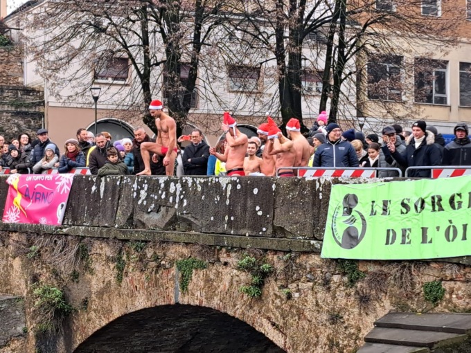 Un tuffo nella acque gelide dell’Oglio per la ricerca