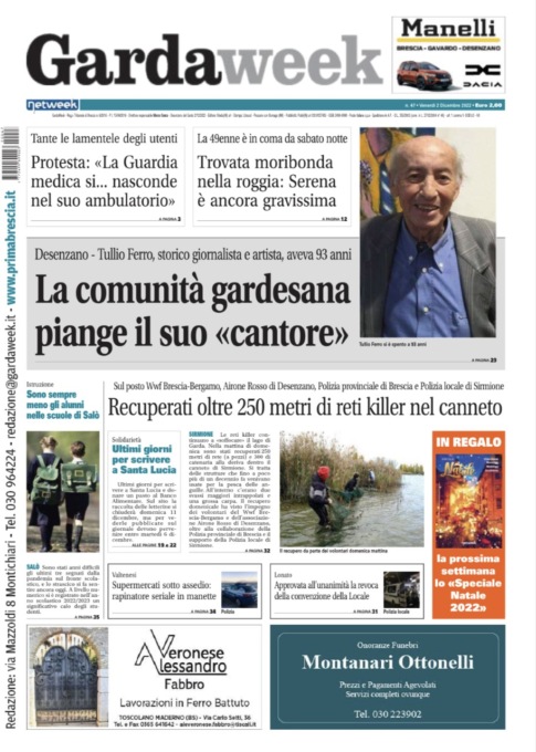 Gardaweek è in edicola. La prima pagina versione bresciana