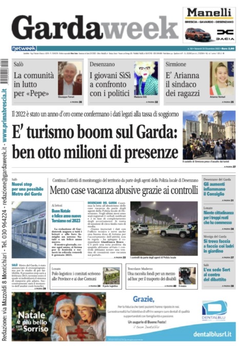 Gardaweek è in edicola. La prima pagina versione bresciana