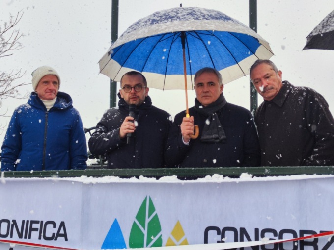 Inaugurato il bacino di laminazione nato dalla cava dismessa