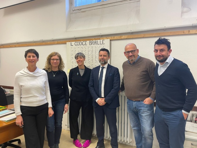 Centro non vedenti, la visita del presidente Moraschini