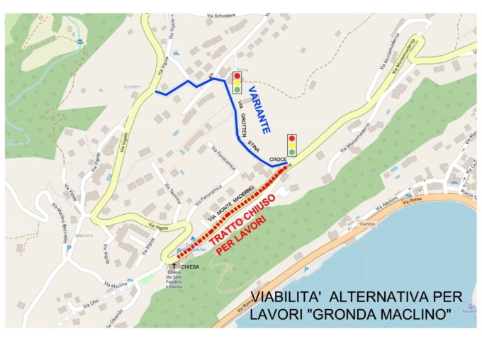 Lavori in corso per il nuovo collettore di acque meteoriche, viabilità modificata