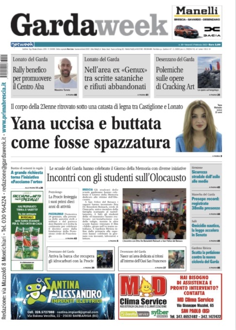 Gardaweek è in edicola. La prima pagina versione bresciana