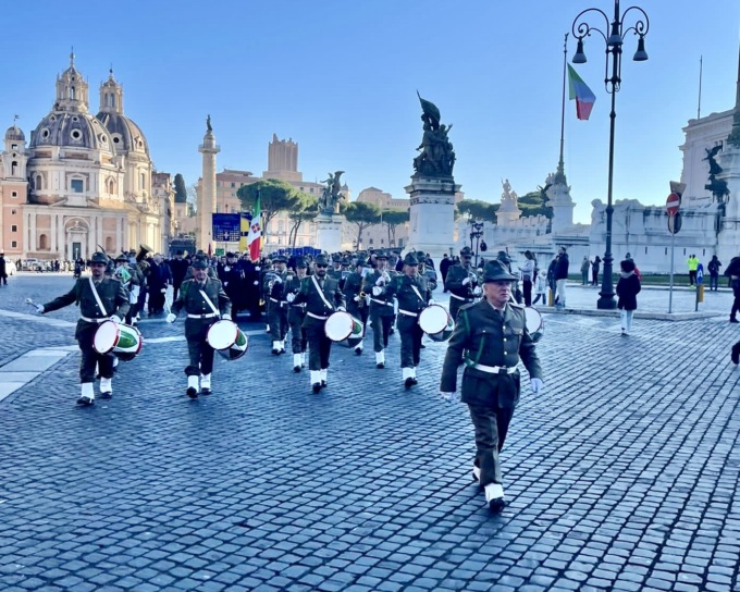 La “Fanfara Alpina Tridentina Walter Smussi” di Brescia protagonista a Roma