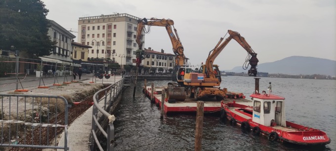 Ricominciati i lavori per il restyling del lungolago di Iseo
