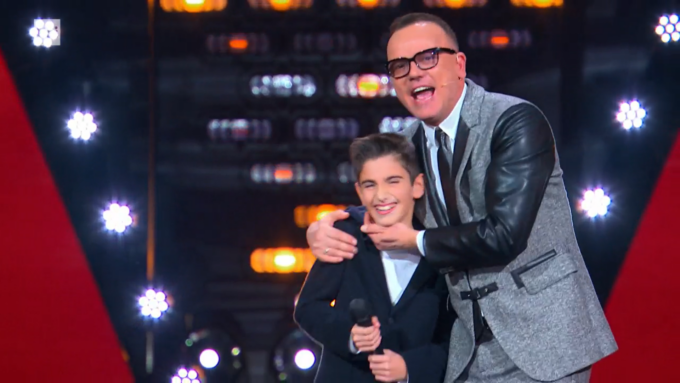 Andrea da Coccaglio alla finale di The Voice Kids