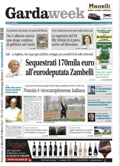 Gardaweek è in edicola. La prima pagina versione bresciana