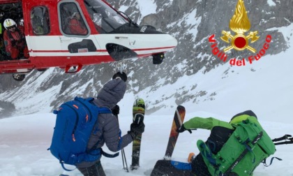Escursionisti in difficoltà sul ghiacciaio Pisagnino