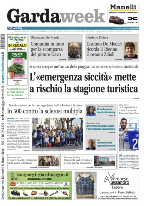 Gardaweek è in edicola. La prima pagina versione bresciana
