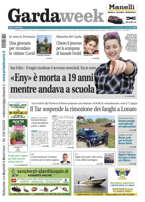 Gardaweek è in edicola. La prima pagina versione bresciana