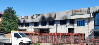 Fiamme nella ditta edile Nolli a Carpenedolo