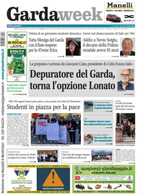 Gardaweek è in edicola. La prima pagina versione bresciana