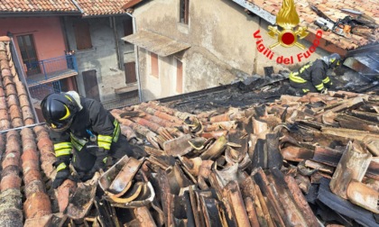 Darfo Boario Terme: a fuoco 50 metri quadrati di tetto