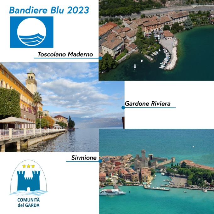 Bandiera Blu 2023 per Gardone Riviera, Sirmione e Toscolano Maderno