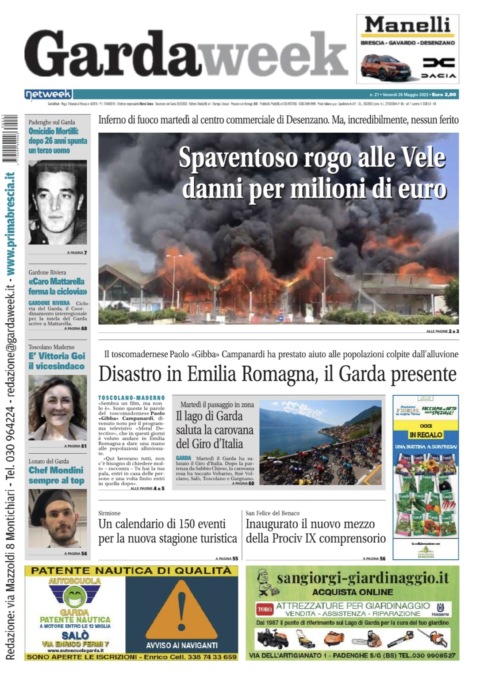 Gardaweek è in edicola. La prima pagina versione bresciana