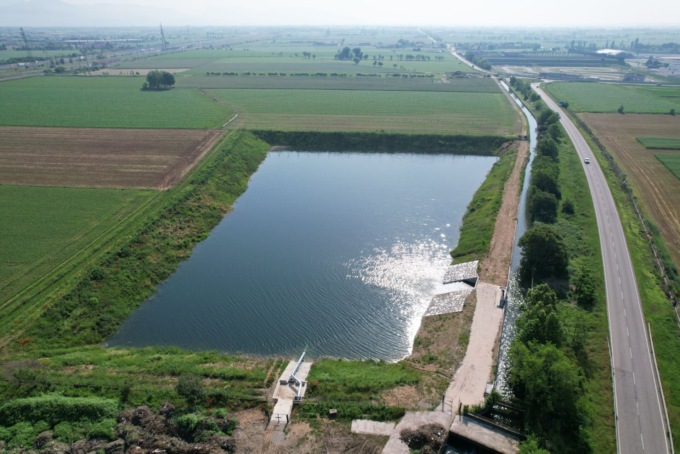 Un “tesoretto” di acqua: è operativo il bacino multifunzionale di Castrezzato