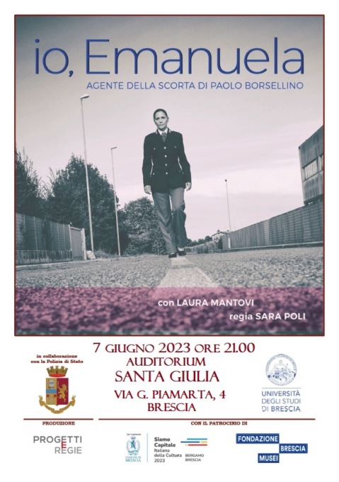 “Io Emanuela” al Santa Giulia in ricordo delle vittime di mafia