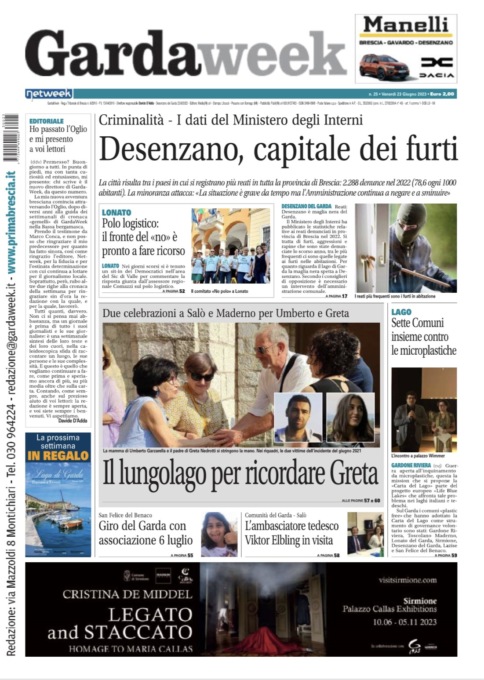 Gardaweek è in edicola. La prima pagina versione bresciana