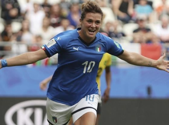 Cristiana Girelli: l’attaccante bresciana segna sul finale della gara d’esordio dei Mondiali