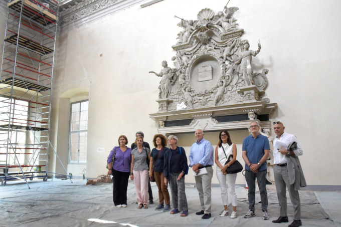 Palazzo Martinengo delle Palle: sopralluogo della sindaca Castelletti