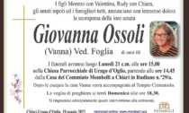 Urago d'Oglio piange Giovanna (Vanna) Ossoli, storica commerciante