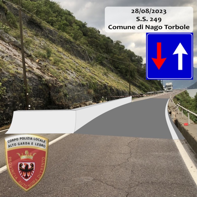 Frana nell’Alto Garda: Gardesana Orientale riaperta a senso unico alternato
