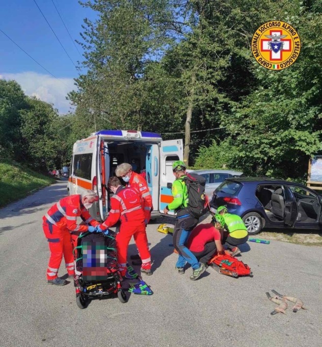 Trauma ad una gamba a 700 metri di quota, l’intervento della V Delegazione Bresciana