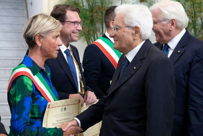 Alla sindaca Castelletti il Premio dei Presidenti per la cooperazione tra Italia e Germania