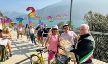 Ciclopedonale di Limone sul Garda: festeggiamenti per il passaggio n. 2.000.000