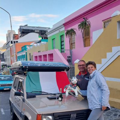 Laura e Paolo son tornati  in Italia: da Castiglione in Sud Africa a bordo di una Panda