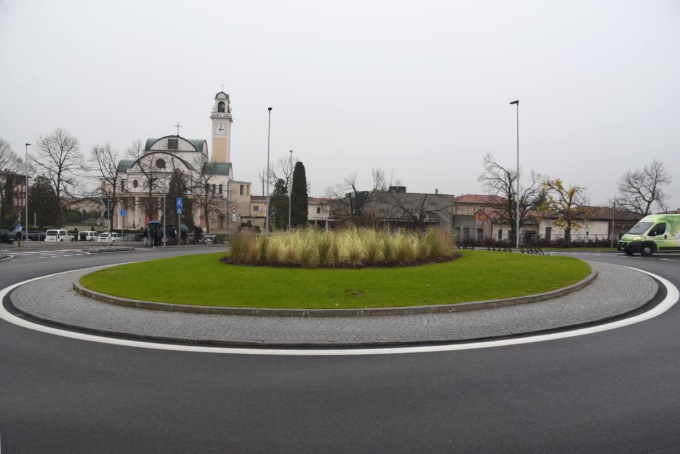 Brescia: terminati i lavori per la realizzazione della rotatoria tra via Serenissima e via Buffalora