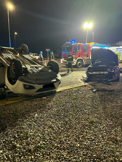 Auto si ribalta, paura a Roccafranca