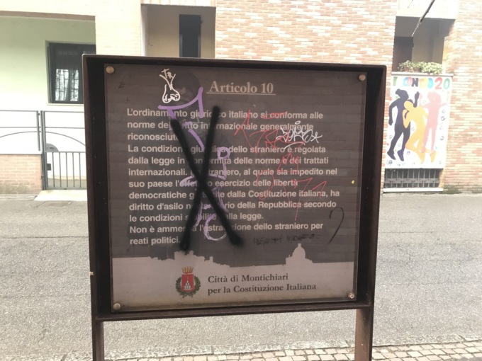 Montichiari: vandali in viale della Costituzione