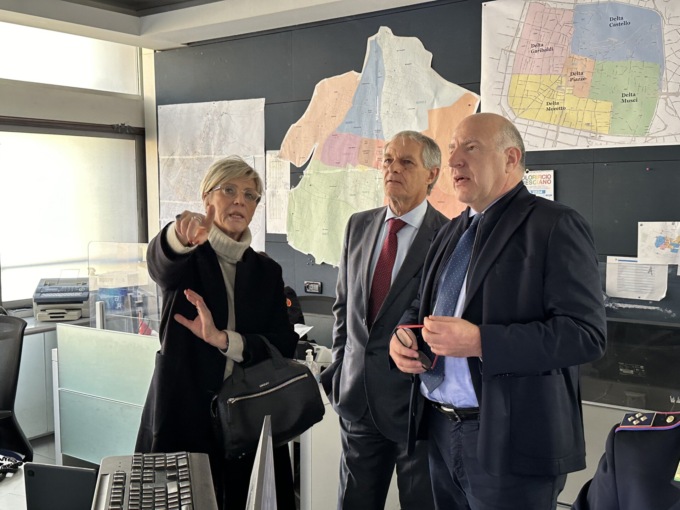 Polizia Locale di Brescia: visita del Questore Eugenio Spina accompagnato dalla sindaca Castelletti