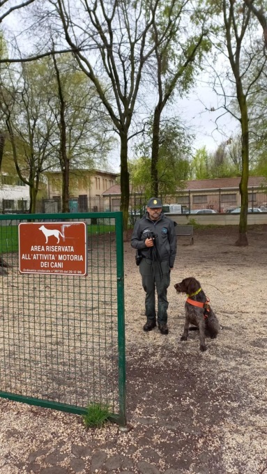 Unità cinofila antiveleno della polizia provinciale: l’intervento in alcuni parchi del comune di Brescia