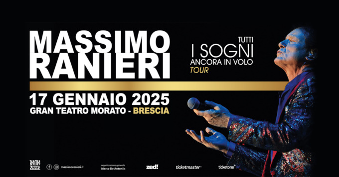 Massimo Ranieri a Brescia con :”Tutti i sogni ancora in volo”