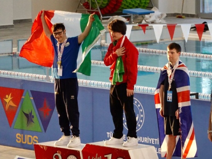 Mattia Tononi è argento ai Trisome Games