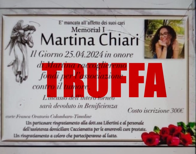 Truffatori lucrano sulla morte della 21enne Martina Chiari: la denuncia della famiglia